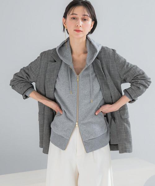 URBAN RESEARCH ROSSO WOMEN（アーバンリサーチ　ロッソ）の「『WEB限定』『UR TECH』オーバーZIPパーカー（パーカー・レディース・ライトベージュ/グレー/ブラウン/ブルー系その他・FREE）」の16枚目の写真