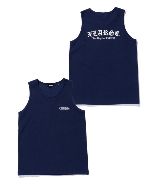 XLARGE(エクストララージ)の「OLD ENGLISH WAFFLE TANK TOP(タンクトップ・メンズ・ネイビー/ホワイト/ブラック・M/XL/L)」の4枚目の写真