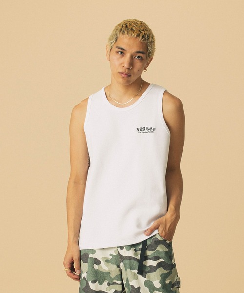 XLARGE(エクストララージ)の「OLD ENGLISH WAFFLE TANK TOP(タンクトップ・メンズ・ネイビー/ホワイト/ブラック・M/XL/L)」の6枚目の写真
