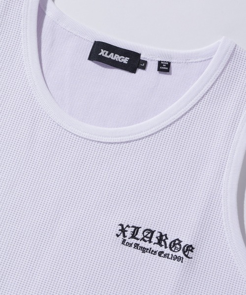 XLARGE(エクストララージ)の「OLD ENGLISH WAFFLE TANK TOP(タンクトップ・メンズ・ネイビー/ホワイト/ブラック・M/XL/L)」の22枚目の写真