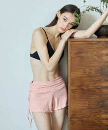 女性 ヨガウェア DEVI-B0088-サーモンピンク ピラティス ビビアナ ショーリングショーツ