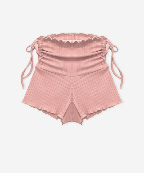 DEVIWEAR(デヴィウェア)の「女性 ヨガウェア DEVI-B0088-サーモンピンク ピラティス ビビアナ ショーリングショーツ(その他パンツ・レディース・サーモンピンク・S/M)」の2枚目の写真