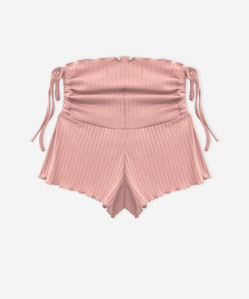 DEVIWEAR(デヴィウェア)の「女性 ヨガウェア DEVI-B0088-サーモンピンク ピラティス ビビアナ ショーリングショーツ(その他パンツ・レディース・サーモンピンク・S/M)」の3枚目の写真