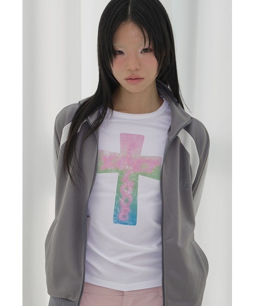 FANCY CLUB(ファンシークラブ)の「A'GEM/9 × .kom 『FANCY CLUB/ファンシークラブ』 FROSS GLOSSY TEE/フロスグロッシーTシャツ(Tシャツ/カットソー・レディース・ブラック/ホワイト・FREE)」の7枚目の写真