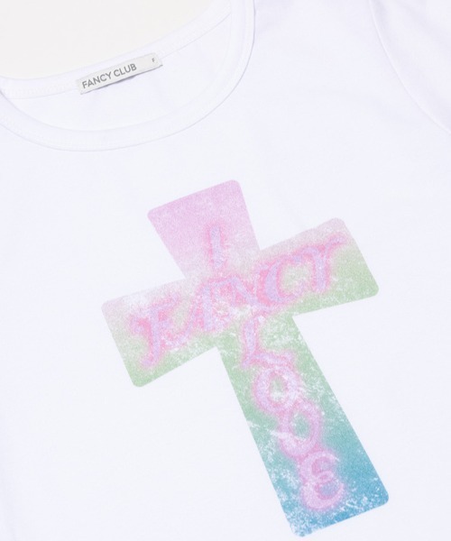 FANCY CLUB(ファンシークラブ)の「A'GEM/9 × .kom 『FANCY CLUB/ファンシークラブ』 FROSS GLOSSY TEE/フロスグロッシーTシャツ(Tシャツ/カットソー・レディース・ブラック/ホワイト・FREE)」の16枚目の写真