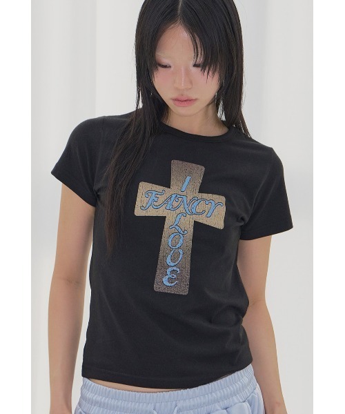 FANCY CLUB(ファンシークラブ)の「A'GEM/9 × .kom 『FANCY CLUB/ファンシークラブ』 FROSS GLOSSY TEE/フロスグロッシーTシャツ(Tシャツ/カットソー・レディース・ブラック/ホワイト・FREE)」の14枚目の写真