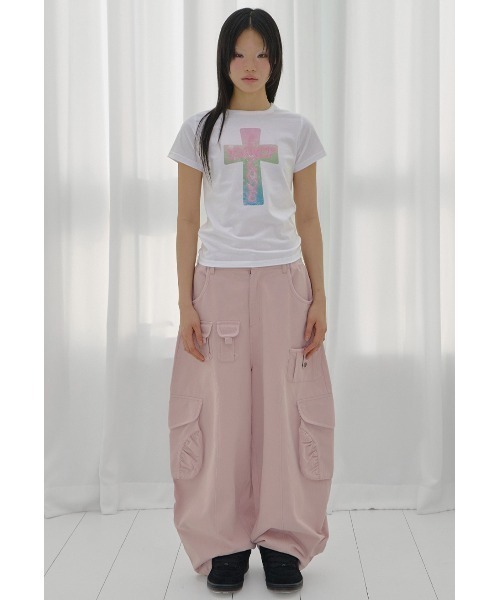 FANCY CLUB(ファンシークラブ)の「A'GEM/9 × .kom 『FANCY CLUB/ファンシークラブ』 FROSS GLOSSY TEE/フロスグロッシーTシャツ(Tシャツ/カットソー・レディース・ブラック/ホワイト・FREE)」の5枚目の写真