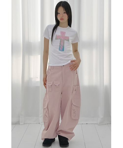 FANCY CLUB(ファンシークラブ)の「A'GEM/9 × .kom 『FANCY CLUB/ファンシークラブ』 FROSS GLOSSY TEE/フロスグロッシーTシャツ(Tシャツ/カットソー・レディース・ブラック/ホワイト・FREE)」の6枚目の写真