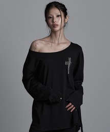 ◇ASYOUARE◇クロスライン オフショルダー Tシャツ CROSS LINE OFF-SHOULDER T-SHIRT