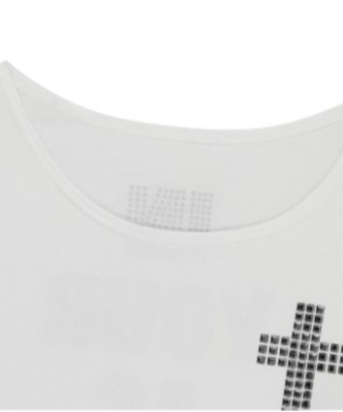 as you are(アズユーアー)の「◇ASYOUARE◇クロスライン オフショルダー Tシャツ CROSS LINE OFF-SHOULDER T-SHIRT(Tシャツ/カットソー・レディース・ブラック/ホワイト・FREE)」の7枚目の写真