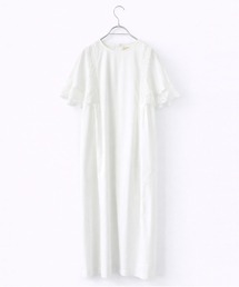 laced handkerchief sleeve one-piece