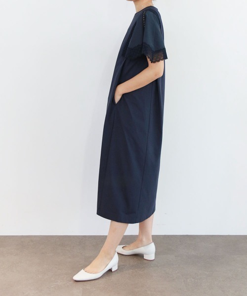 Marilyn Moon(マリリンムーン)の「laced handkerchief sleeve one-piece(ワンピース・レディース・ブラック/オフホワイト/ネイビー・FREE)」の7枚目の写真