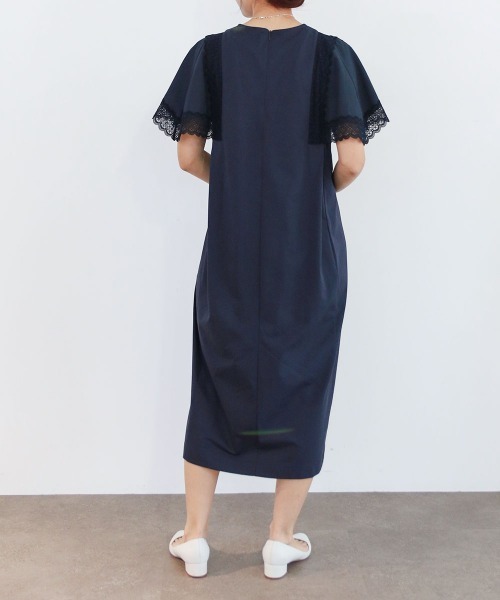 Marilyn Moon(マリリンムーン)の「laced handkerchief sleeve one-piece(ワンピース・レディース・ブラック/オフホワイト/ネイビー・FREE)」の8枚目の写真