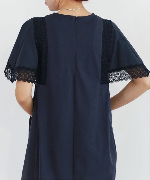 Marilyn Moon(マリリンムーン)の「laced handkerchief sleeve one-piece(ワンピース・レディース・ブラック/オフホワイト/ネイビー・FREE)」の11枚目の写真