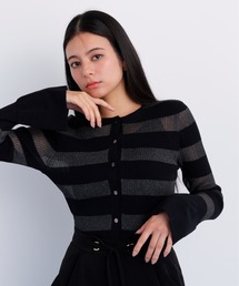 PINKY&DIANNE（ピンキーアンドダイアン）の「◆リブシアーボーダーカーディガン（カーディガン/ボレロ）」