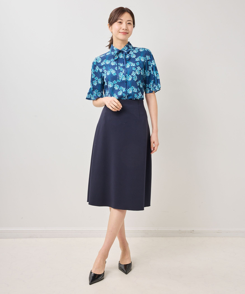 NARACAMICIE(ナラカミーチェ)の「【NARACAMICIE】フラワーリボンボウタイ半袖ブラウス(シャツ/ブラウス・レディース・ブルー/イエロー・L/XL/M)」の15枚目の写真