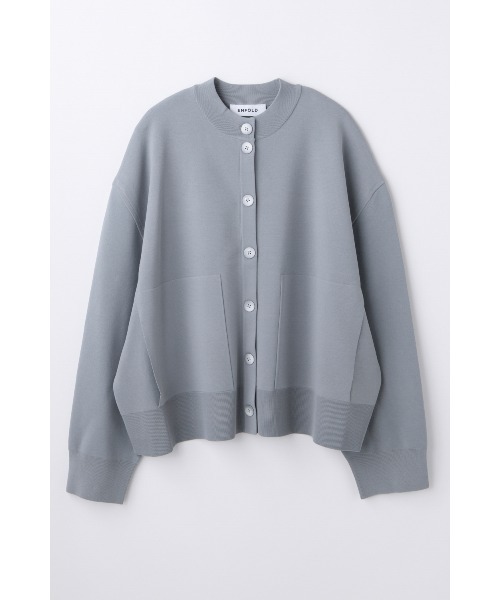 ENFOLD(エンフォルド)の「WIDE-ARM BOX-CARDIGAN(カーディガン/ボレロ・レディース・ダークネイビー/ライトパープル/ライトグレー・38)」の1枚目の写真