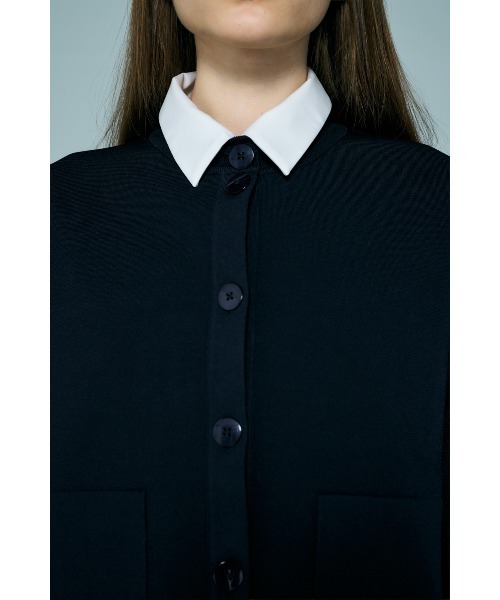ENFOLD(エンフォルド)の「WIDE-ARM BOX-CARDIGAN(カーディガン/ボレロ・レディース・ダークネイビー/ライトパープル/ライトグレー・38)」の9枚目の写真