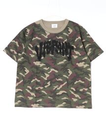 貼り付けロゴ半袖Tシャツ