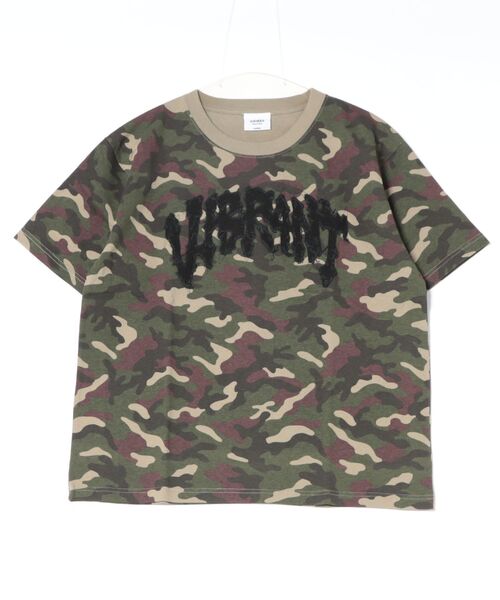 ８(eight)（エイト）の「貼り付けロゴ半袖Tシャツ（Tシャツ/カットソー・メンズ・ピンク/グリーン系その他/ブラック・MEDIUM/LARGE）」の2枚目の写真