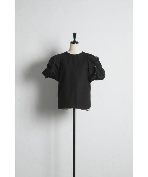 tocco closet(トッコ クローゼット)の「パール付きタックボリュームスリーブブラウス(シャツ/ブラウス・レディース・オフホワイト/ブラック/ミント・M)」の22枚目の写真