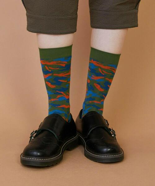 FRAPBOIS（フラボア）の「プラージュソックス（ソックス/靴下・レディース・ネイビー/ベージュ/グリーン・FREE）」の2枚目の写真