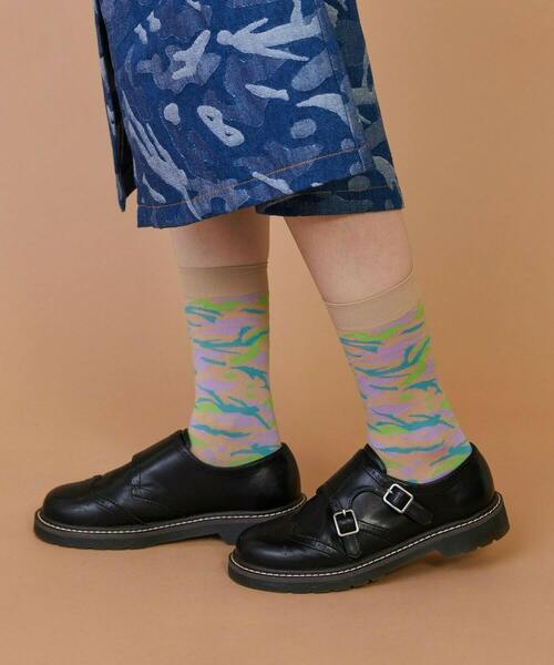 FRAPBOIS（フラボア）の「プラージュソックス（ソックス/靴下・レディース・ネイビー/ベージュ/グリーン・FREE）」の4枚目の写真