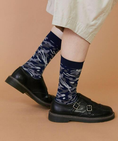 FRAPBOIS（フラボア）の「プラージュソックス（ソックス/靴下・レディース・ネイビー/ベージュ/グリーン・FREE）」の10枚目の写真