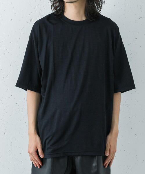 URBAN RESEARCH(アーバンリサーチ)の「『洗濯可』new basic WASHABLE MERINO WOOL T-SHIRTS(Tシャツ/カットソー・メンズ・チャコールグレー/ブラック/ネイビー・LARGE/MEDIUM/X-LARGE)」の5枚目の写真