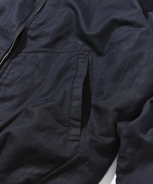 CAHLUMN（カウラム）の「CAHLUMN/カウラム Cotton Linen Harrington Jacket/コットン リネン ハリントンジャケット（ブルゾン・メンズ・ネイビー/ベージュ・MEDIUM/LARGE/XX-LARGE/X-LARGE）」の6枚目の写真