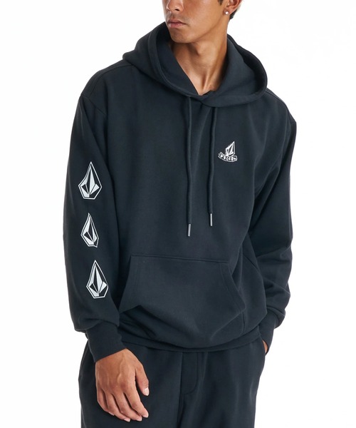 VOLCOM（ボルコム）の「VOLCOM ONE POINT LOGO BASIC PARKA（パーカー・メンズ・ブラック/グレー・M/L/XL）」の2枚目の写真