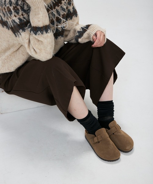 full/fill.(フルフィル)の「tuck long bermuda pants / タックロングバミューダパンツ(その他パンツ・レディース・ブラウン/ブラック・FREE)」の2枚目の写真