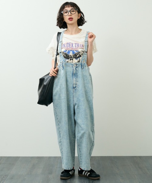 A.D.C.L.(エーディーシーエル)の「袖フリル ロックプリントTシャツ(Tシャツ/カットソー・レディース・オフホワイト/チャコールグレー・M/L)」の12枚目の写真