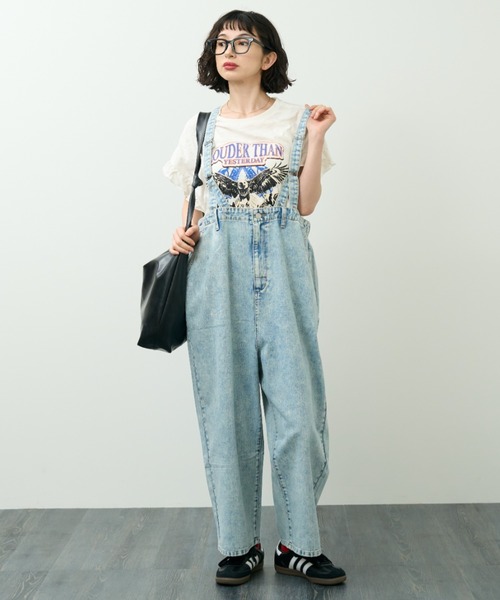 A.D.C.L.(エーディーシーエル)の「袖フリル ロックプリントTシャツ(Tシャツ/カットソー・レディース・オフホワイト/チャコールグレー・M/L)」の13枚目の写真