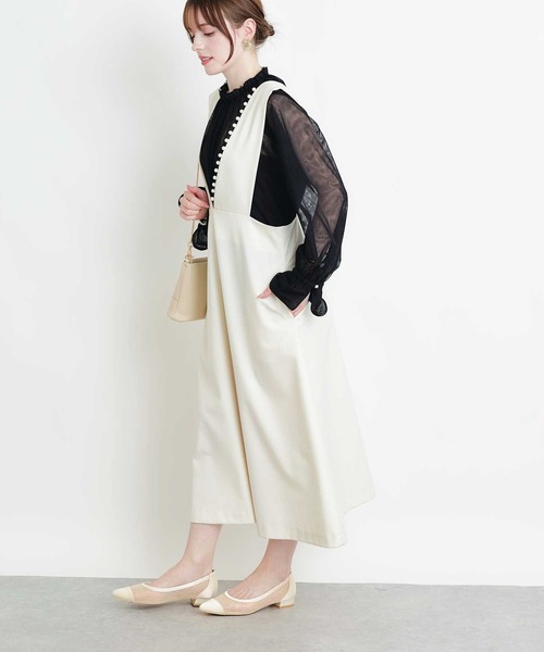 PICCIN PERLA(ピッチンペルラ)の「ダブルメッシュスタンドカラーブラウス(シャツ/ブラウス・レディース・ブラック・M)」の13枚目の写真