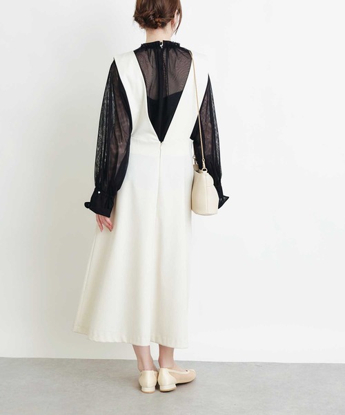 PICCIN PERLA(ピッチンペルラ)の「ダブルメッシュスタンドカラーブラウス(シャツ/ブラウス・レディース・ブラック・M)」の14枚目の写真