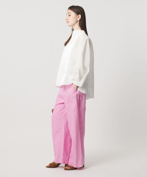 UNITED ARROWS(ユナイテッドアローズ)の「シアー コンビ フレア シャツ(シャツ/ブラウス・レディース・オフホワイト/ライトブルー/ネイビー・FREE)」の18枚目の写真