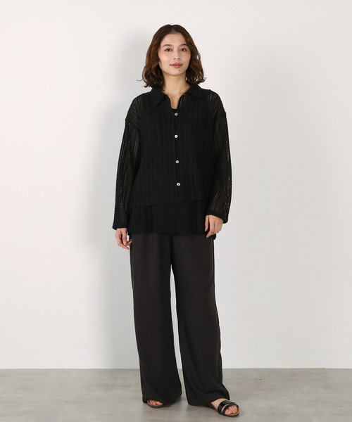 MELROSE claire(メルローズ クレール)の「【エステルイージーサイドラインパンツ】(その他パンツ・レディース・オフホワイト/チャコールグレー/イエロー・FREE)」の20枚目の写真