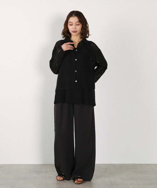 MELROSE claire(メルローズ クレール)の「【エステルイージーサイドラインパンツ】(その他パンツ・レディース・オフホワイト/チャコールグレー/イエロー・FREE)」の22枚目の写真