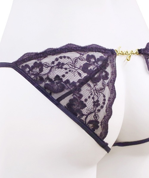 ANNEBRA(アンブラ)の「Signal バックオープンデザインショーツ(ショーツ・レディース・ダークパープル/ライトブルー・L/M/XL)」の5枚目の写真