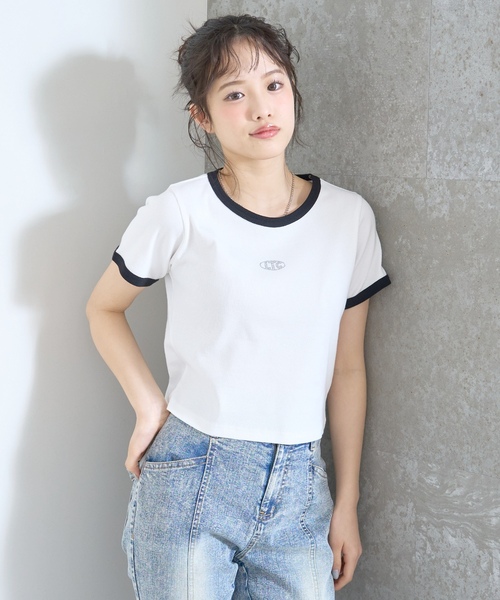 LOVETOXIC（ラブトキシック）の「【抗菌防臭】テレコ半袖T（Tシャツ/カットソー・キッズ・イエロー/ブラック/レッド/トップグレー/オフホワイト・S:140cm/130cm/M:150cm/L:160cm）」の2枚目の写真