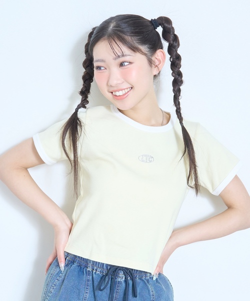 LOVETOXIC（ラブトキシック）の「【抗菌防臭】テレコ半袖T（Tシャツ/カットソー・キッズ・イエロー/ブラック/レッド/トップグレー/オフホワイト・S:140cm/130cm/M:150cm/L:160cm）」の4枚目の写真