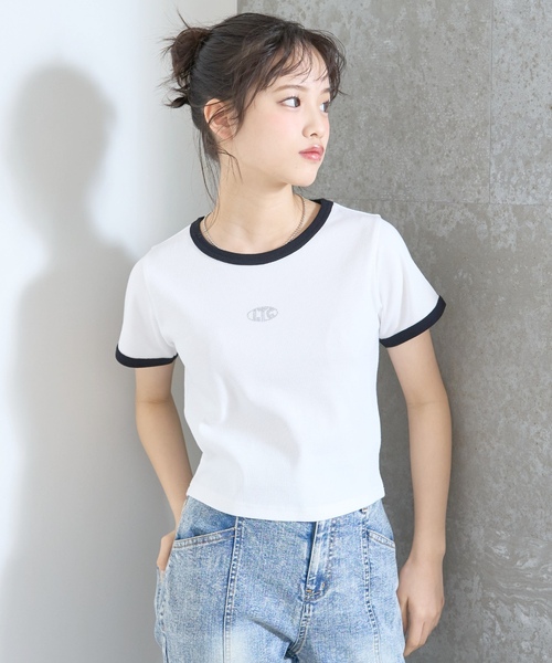 LOVETOXIC（ラブトキシック）の「【抗菌防臭】テレコ半袖T（Tシャツ/カットソー・キッズ・イエロー/ブラック/レッド/トップグレー/オフホワイト・S:140cm/130cm/M:150cm/L:160cm）」の6枚目の写真