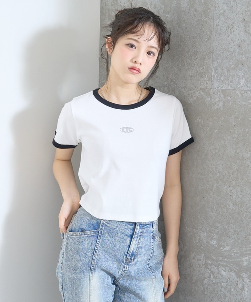 LOVETOXIC（ラブトキシック）の「【抗菌防臭】テレコ半袖T（Tシャツ/カットソー・キッズ・イエロー/ブラック/レッド/トップグレー/オフホワイト・S:140cm/130cm/M:150cm/L:160cm）」の7枚目の写真