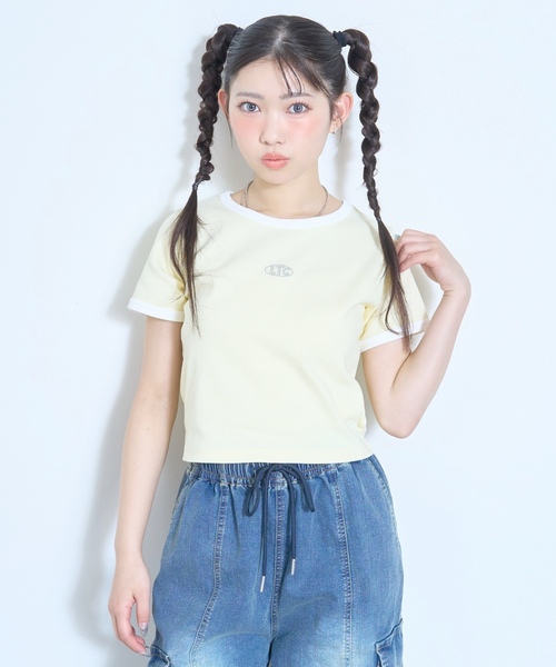 LOVETOXIC（ラブトキシック）の「【抗菌防臭】テレコ半袖T（Tシャツ/カットソー・キッズ・イエロー/ブラック/レッド/トップグレー/オフホワイト・S:140cm/130cm/M:150cm/L:160cm）」の8枚目の写真