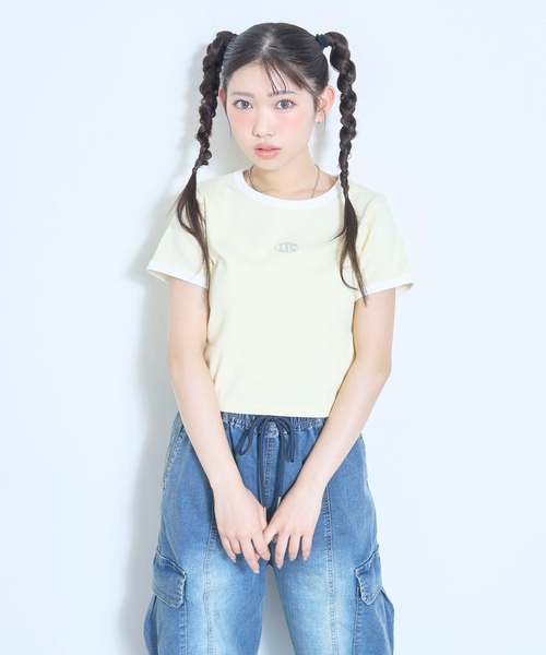 LOVETOXIC（ラブトキシック）の「【抗菌防臭】テレコ半袖T（Tシャツ/カットソー・キッズ・イエロー/ブラック/レッド/トップグレー/オフホワイト・S:140cm/130cm/M:150cm/L:160cm）」の9枚目の写真