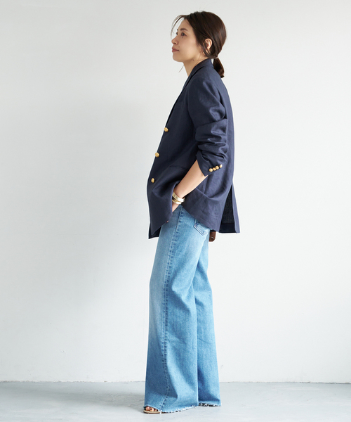 Deuxieme Classe(ドゥーズィエムクラス)の「*LINEN ブレザー(テーラードジャケット・レディース・ネイビー/キャメル・FREE)」の15枚目の写真