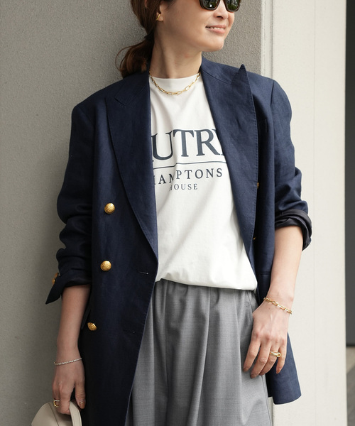 Deuxieme Classe(ドゥーズィエムクラス)の「*LINEN ブレザー(テーラードジャケット・レディース・ネイビー/キャメル・FREE)」の18枚目の写真