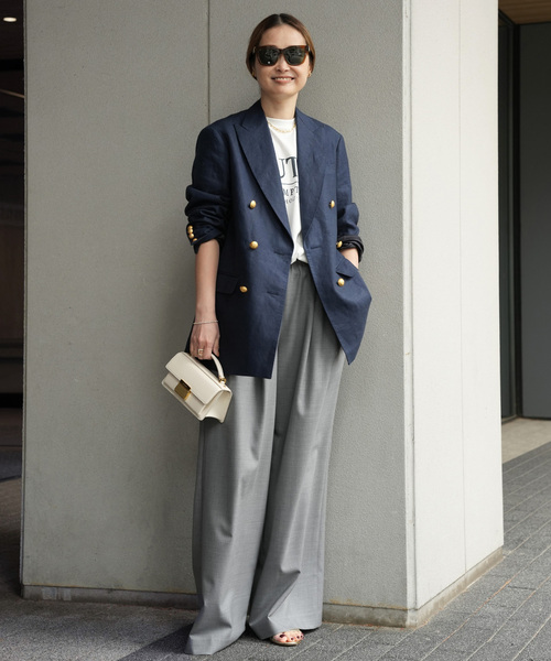 Deuxieme Classe(ドゥーズィエムクラス)の「*LINEN ブレザー(テーラードジャケット・レディース・ネイビー/キャメル・FREE)」の19枚目の写真