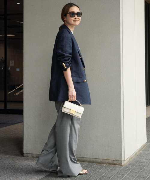 Deuxieme Classe(ドゥーズィエムクラス)の「*LINEN ブレザー(テーラードジャケット・レディース・ネイビー/キャメル・FREE)」の20枚目の写真